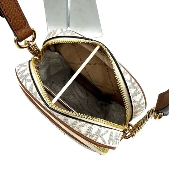 Michael Kors Medium NS Chain Xbody Bag Vanilla - Picture 8 of 10